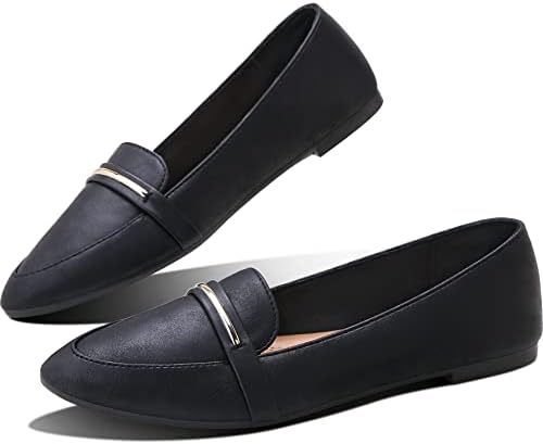 Obtaom Women's Pointy Toe Loafer Flat Comfortable Faux Suede Work...
