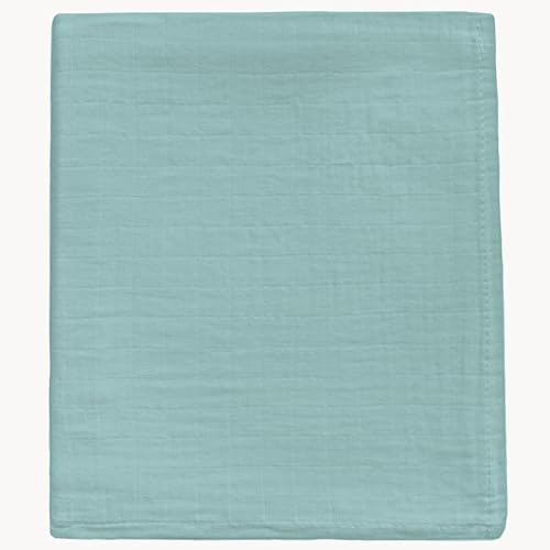 Image of Muslin Newborn Baby Swaddle Blanket 43.5 x 47 inches(110x120cm) Unisex Swaddling Wrap Soft Silky Muslin Swaddle Blankets Neutral Receiving Blanket for Newborn Babies Boys and Girls Sage Green