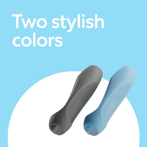 Paperlike's Pencil Grips [2 PACK] for Apple Pencil 1st & 2nd Generation, USB-C & Pro Ergonomic Precision - Charcoal | Paperlike Blue
