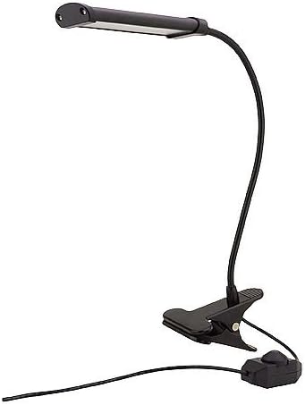 MarsLG 4-Watt LED Flex Neck Clip-On Table Lamp with Inline Dimmer Switch, 2409WH