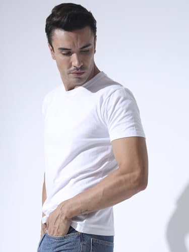 Image of Round Neck Half Sleeve Pure Cotton T-Shirt
