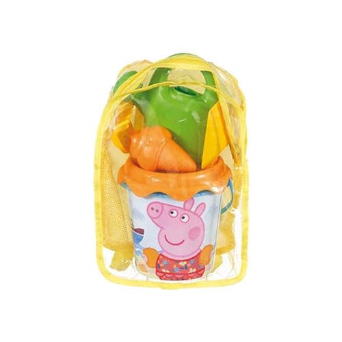 Smoby- Mochila de Playa con Cubo de Peppa Pig, Cubo Playero con Licencia de Peppa Pig y accesorios, A partir de 12 meses (7000040238)