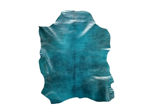 Cuir de mouton tanné végétal 1 mm bleu souple pour éviter les coutures dures