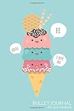 Bullet Journal - Dot Grid Notebook: 6x9 BuJo Journal, 120 Pages  Cute Teal Kawaii Ice Cream Cone - Use For a Planner, To-Do or To-Dont List, Health, ... Tape, Colored Pens, & other Creative Supplies