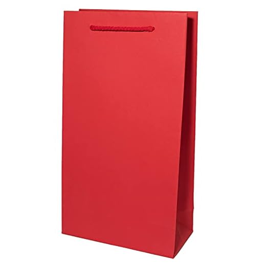 10 x PresentFill® Flaschenverpackung Flaschentüten Flaschentasche Tragetasche Geschenktasche Rubin Rot für 2 Flaschen 100% Recycling Kraftpapier