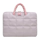 CLBDRESS Herren/Nylon Puffy Laptop Handtasche 14 Zoll Grau