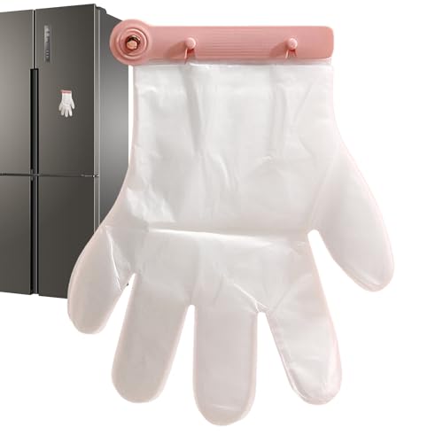 Genérico Soporte Para Guantes De Pared | Ganchos Colgables Para Almacenamiento De Manoplas | Dispensador Compacto Con Clips Y 100 Guantes Para Peluquería, Catering Y Lavado De Autos