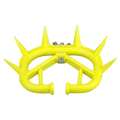 MODUODUO Calf Weaner Cow Nose Thorn Thick 10pcs Plastic Cattle Nose Rings Milk Sucking Preventer (Yellow)