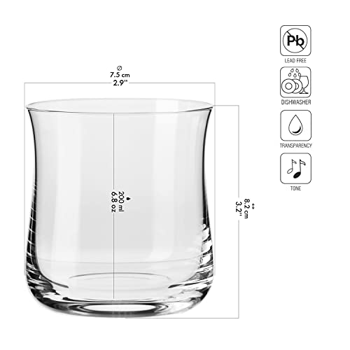 Krosno Water Drinking Night Set| Set Of 2 Pieces | 20.3 And 6.8 Oz | Splendour Collection | Ideal For Home, Restaurant, Events & Parties | Dishwasher Safe #TOP2