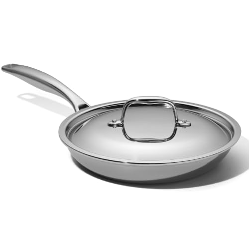 Image of LEGEND COOKWARE 5-Ply Stainless Steel 10-Inch Frying Pan with Lid - Induction Compatible, Oven Safe 800F - Non-Toxic, No Coatings - Even Heating, Won't Warp - Built to Last Generations