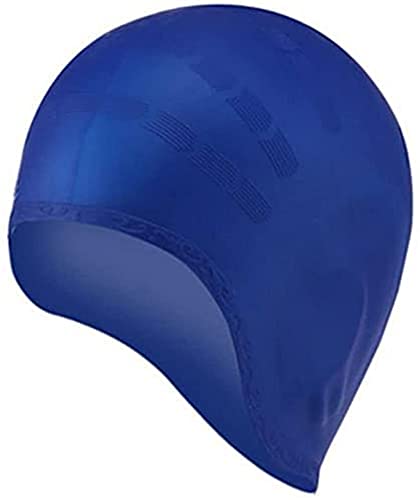 GIVBRO Gorro de natación de silicona para mujer, color azul