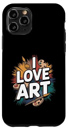 I Love Art �A�[�e�B�X�g ��� �J���t�� �G�� �A�[�g���D�� �X�}�z�P�[�X iPhone 11 Pro �p