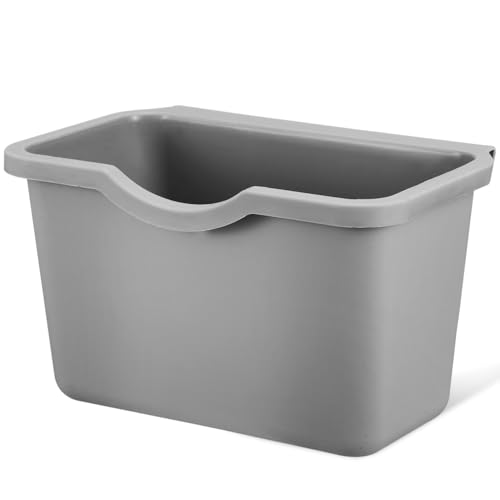Bote de basura colgante para cocina gris rectangular miniatura 6