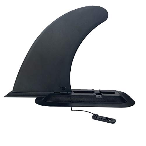 Detachable Center Fin Black for Inflatable Canoes, SUP Boards, and Surfboards