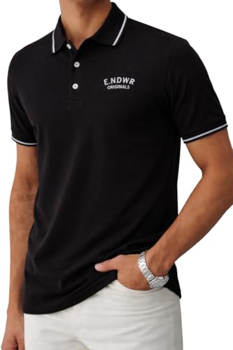 Image of ENDEAVOUR WEAR Men Men Short Sleeve Solid Cotton Rich Polo T Shirt | Collar Tshirts | Half Sleeves | Plain-Regular Fit
