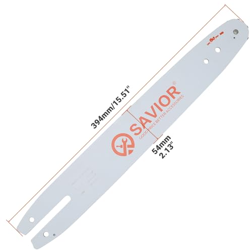 Savior 14 Inch Chainsaw Bar and S50 Chain Combo, 3/8\"LP Pitch .050\" Gauge 50 Drive Links Replace Oregon 105667 140SDEA074 Bar, Fit Stihl MS170, MS180, MS180C and More(3 Chains + 1 Bar)