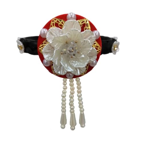Korean Hanbok Inspired Headband with Floral Hair Hoop for Festive Occasions