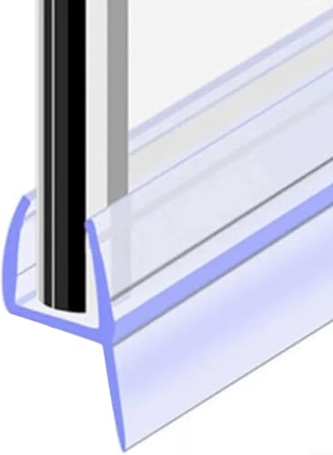 Junta de goma flexible en forma de H, para puertas y duchas, impermeable, adecuada para pantallas curvas y verticales o puertas de vidrio (H10 mm)
