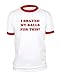 I Shaved My Balls for This? - Cotton Ringer TEE - Movie Prey Quinn - Red, Large