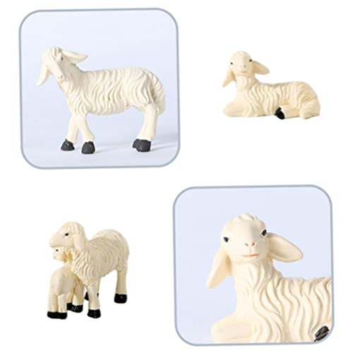 Kuyyfds Resin Sheep Ornaments Artificial Miniature Lamb Statue Landscape Garden Scenery Figurine Novelty Decorations #TOP4