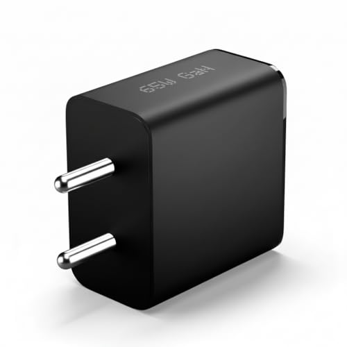 Image of 65W Gan Trio Charger Adapter | 3 Port USB Type C to A Fast Wall Charging Adaptor Compatible with CMF Phone 1|Nothing Phone 2a Plus|2A|Phone 2(Dark Grey)