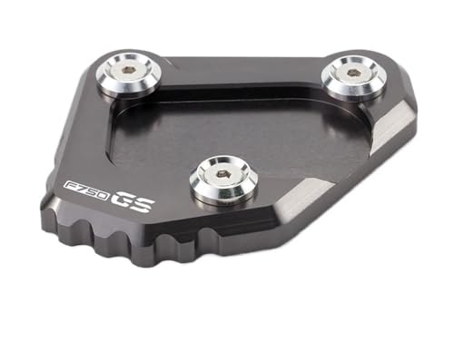 Extension latérale de béquille F750GS coussinet élargi en alu anodisé gris premium