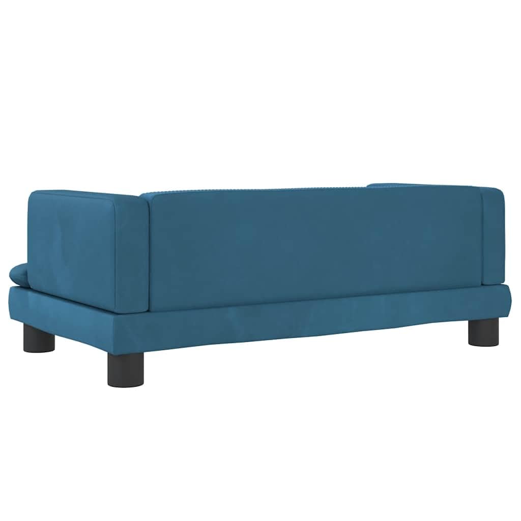 Cuccia per cani in velluto con materasso morbido, cestino antiscivolo, cuscino lavabile, delicato sulle articolazioni, per cuccioli, anziani e artrosi, colore: blu, 80 x 45 x 30 cm