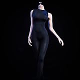 Lmzauet 1/6 Scale Female Clothes Sleeveless Bodysuit for 12 inch PHICEN TBLeague Hottoys Body (19XG38A_Black)