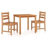 Stilvoll und langlebig: Mit seinem schlanken Design und der hochwertigen Konstruktion ist dieses dreiteilige SetEssgruppe aus Teakholz kombiniert Stil und Haltbarkeit und stellt eine elegante Ergänzung für jeden Garten oder Bereich.