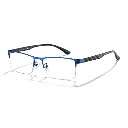 Cyxus Blue Light Blocking Glasses For Men Women, Semi Rim TR90 Frame 8001