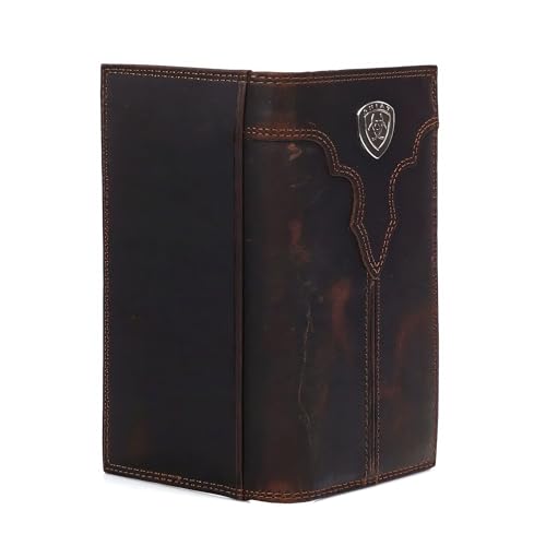 Ariat Western Wallet Mens Rodeo Center Bump Shield Brown A35500022