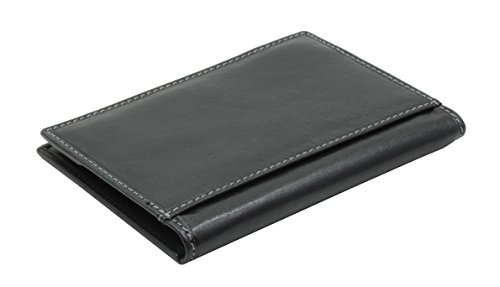 Cappiano Mens Genuine Leather Minimalist Travel Wallet | Slim Passport Holder Case - Black #TOP1