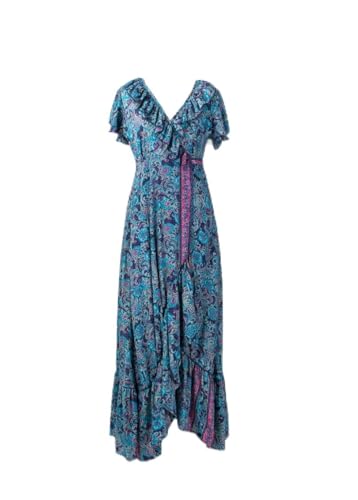 Robe longue bohème ELODY aux finitions soignées et coupe vaporeuse haut de gamme