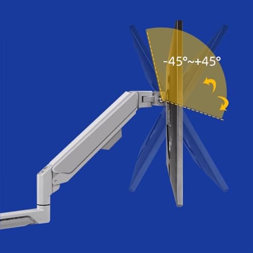 Supporto da scrivania per doppio monitor, inclinabile e girevole per schermi da 32", compatibile con 75/100 mm, supporta 2-9 kg