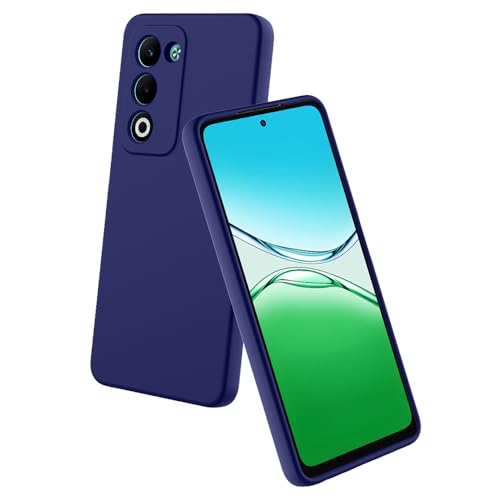 Image of Back Cover for Oppo A5 5G | Full Camera Protection | Premium Liquid Silicon Case | Flexible Bumper Case for Oppo A5 5G (Dark Blue)