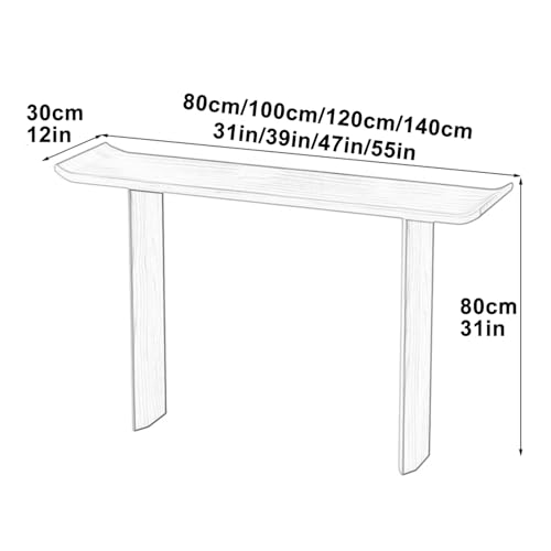 Mesa consola de madera maciza para dar vida a la entrada de casa 4