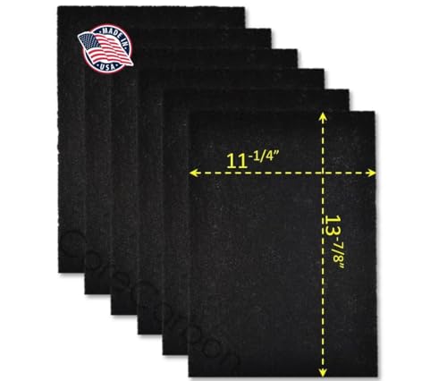 CoreCarbon 6-Pack Exact Fitment Carbon Pre-Filter Designed to Fit Honeywell Air Purifier Models HPA200, HPA200BWM, HPA201-TGT, HPA202, HA202BHD, HPA204, HPA250B