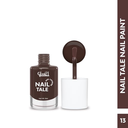 Image of Glam21 Nail Tale Nail Polish | Glossy Gel Finish | Rich Pigmentation | Chip Free | Quick Drying Formula | Long Lasting Nail Polish for Women | 9ml | Shade-13