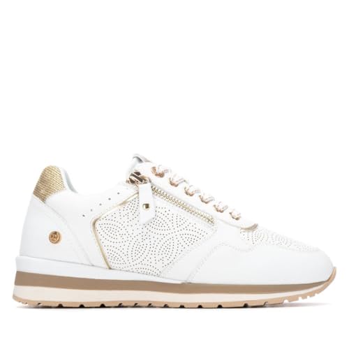 XTI - Zapatilla Mujer Blanco - Calzado Cómodo y Versátil - Moda Casual - Modelo 14516301 (Talla 39)