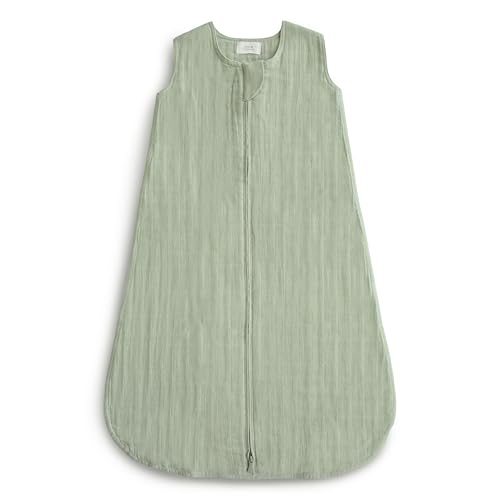 Image of mushie Baby Wearable Blanket | 100% Organic Cotton Muslin | Sleeping Bag For Infants (Sage)