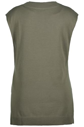 Ulla Popken, Damen, große Größen, Pullunder, tiefer V-Ausschnitt, Seitenschlitze, ärmellos