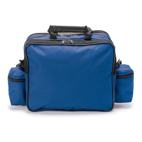 Hopkins Medical Products Mark V Shoulder Bag with Lock, Adjustable Straps and Reinforced Bottom, 13x11.25x7.5 inch, Royal Blue