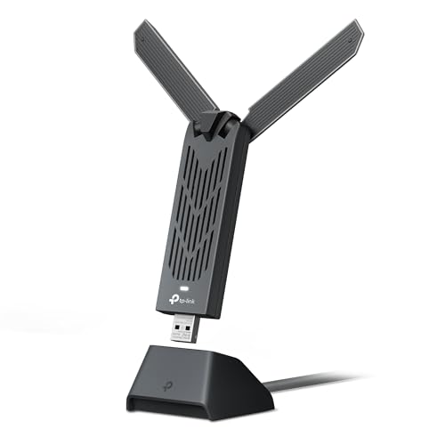 Image of TP-Link BE6200 Tri-Band Wi-Fi 7 Wireless USB 3.0 Adapter Archer TBE401UH | WiFi Adapter for Desktop PC | Supports Windows 11,10 | 2 x High Gain Antennas | 6GHz, 4K-QAM, 160MHz, WPA3 | Secure by Design