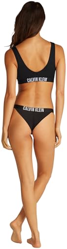 Calvin Klein Damen Bikini Oberteil Bralette mit Cut-Out, Schwarz (Pvh Black), L