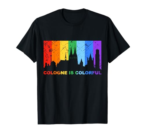 Cologne is Colorful - LGBT Pride CSD Gay Pride Skyline bunt T-Shirt