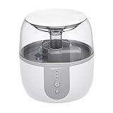 Amazon Basics Ultrasonic Cool Mist Humidifier with Essential Oil Diffuser and Nightlight, Adjustable Settings - 2 Liter, White