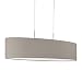 Produktbild EGLO Pendellampe Pasteri, 2 flammige Textil Pendelleuchte, Hängeleuchte oval aus Stahl und Stoff, Farbe: Nickel matt, taupe, Fassung: E27, L: 100 cm