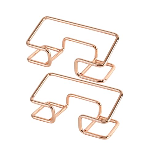 HIAKDOFT 2個 メタル製名刺スタンド 薄型デザイン 卓上収納ホルダー ビジネスカード用 デスク整理に