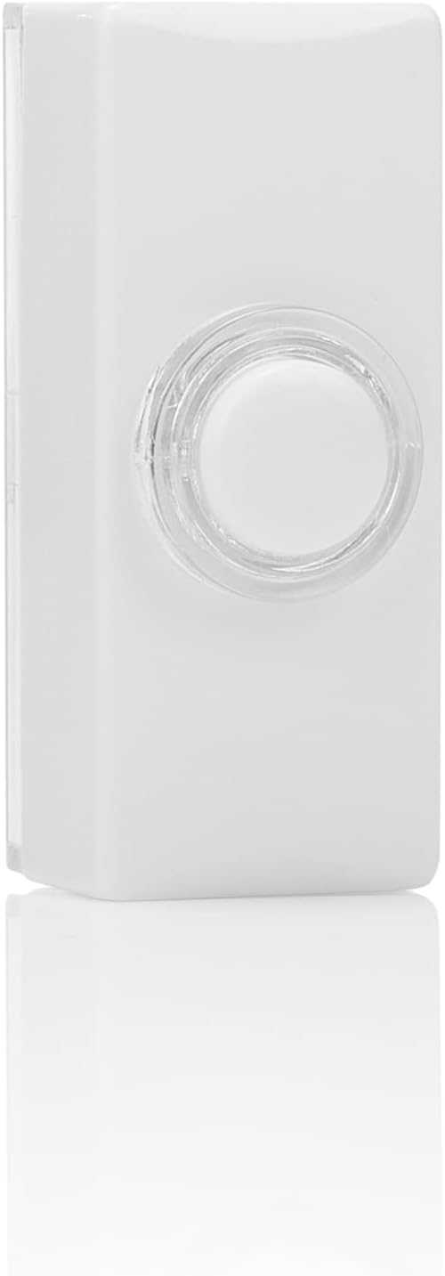BYRON Wired Door Bell Push Button – Simple Design – Compatible with Most Chimes – Easy Installation (WHITE ILLUMINATED)