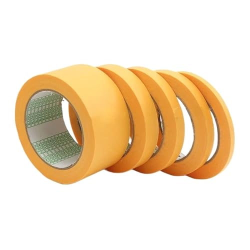 KIFSDLF Cinta de enmascarar amarilla 20 m, cinta adhesiva alta adherencia, adecuada for decoración paredes, automóviles, arte bricolaje, pintura for estudiantes(15MM(1pcs))